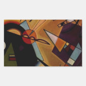 Kandinsky Black Violet Rechthoekige Sticker (Voorkant)