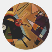 Kandinsky Black Violet Ronde Sticker (Voorkant)