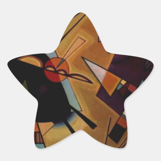 Kandinsky Black Violet Ster Sticker (Voorkant)