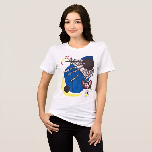 Kandinsky Blau Abstract - Fijne Kunst Tri-Blend Shirt (Voorkant volledig)