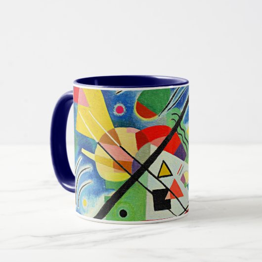 Kandinsky - Blau Schilderij Mok (Voorkant links)