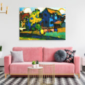 Kandinsky - Blaues Haus Klein Canvas Afdruk (Insitu (Woonkamer))
