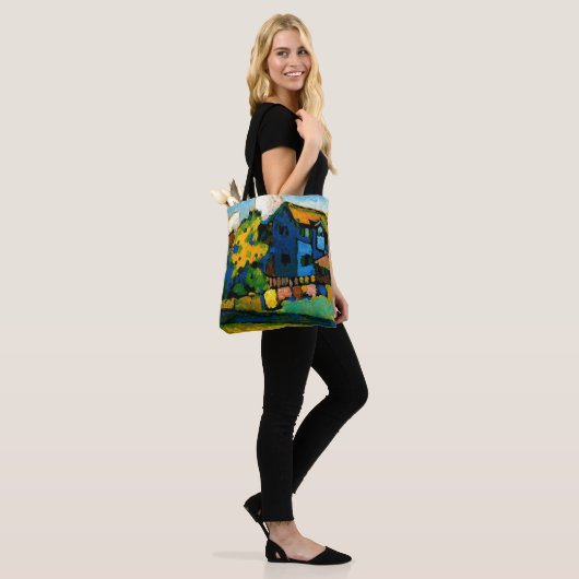 Kandinsky - Blaues Haus Klein Tote Bag (Op model)
