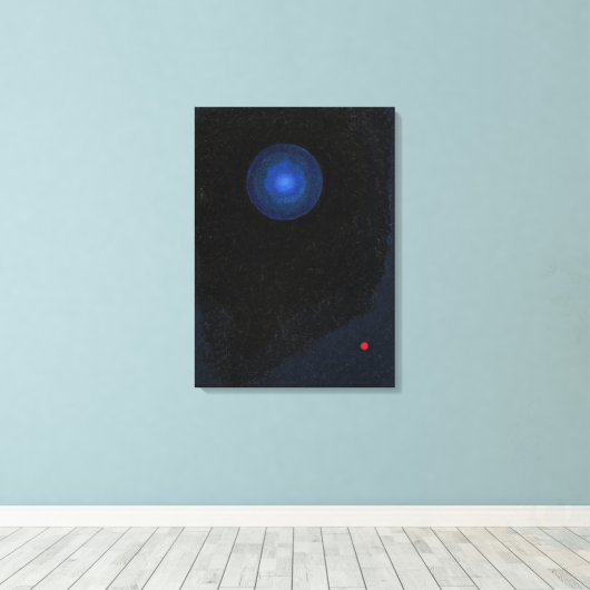 Kandinsky - Blauw, abstracte kunst Canvas Afdruk (Insitu (Houten vloer))