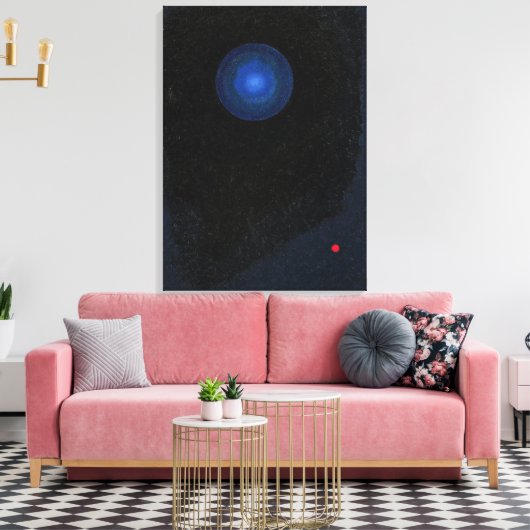 Kandinsky - Blauw, abstracte kunst Canvas Afdruk (Insitu (Woonkamer))