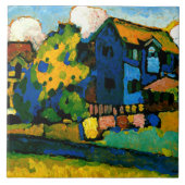 Kandinsky - Blauw huis Klein Tegeltje (Voorkant)