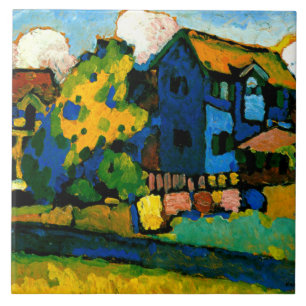 Kandinsky - Blauw huis Klein Tegeltje