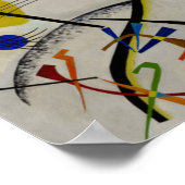 Kandinsky Blauw Segment Abstract Schilderij Poster (Hoek)