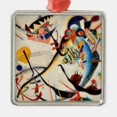 Kandinsky - Blauw Segment Metalen Ornament (Voorkant)
