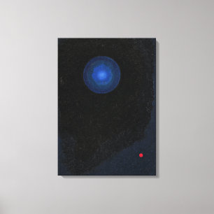 Kandinsky - Blauwe, abstracte kunst Canvas Afdruk