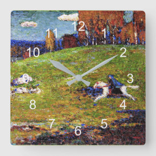Kandinsky - Blauwe Ruiter, landschapsschilderkunst Vierkante Klok