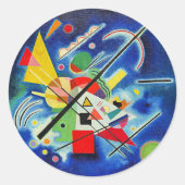 Kandinsky - Blauwe Schilderij, beroemd abstract ku Ronde Sticker (Voorkant)