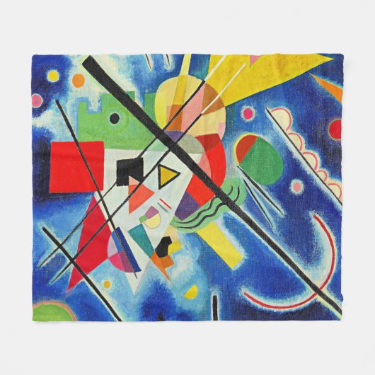 Kandinsky - Blauwe Schilderij, Fleece Deken (Voorkant (Horizontaal))