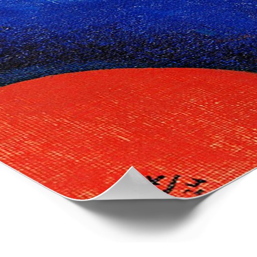 Kandinsky - Blauwe Schilderij, Poster (Hoek)