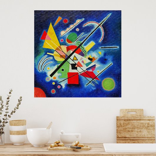 Kandinsky - Blauwe Schilderij, Poster (Keuken)