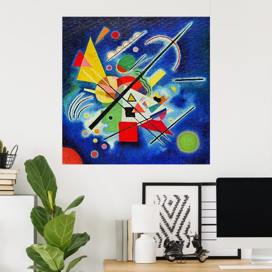 Kandinsky - Blauwe Schilderij, Poster (Thuiskantoor)