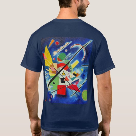 Kandinsky - Blauwe Schilderij T-shirt (Achterkant)