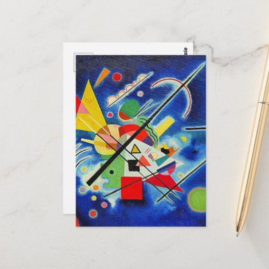 Kandinsky - Blauwe Schildering Briefkaart (Voorkant / Achterkant in situ)