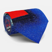 Kandinsky - Blauwe Schildering Stropdas (Opgerold)