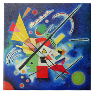 Kandinsky - Blauwe Schildering Tegeltje