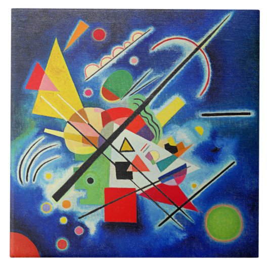 Kandinsky - Blauwe Schildering Tegeltje (Voorkant)