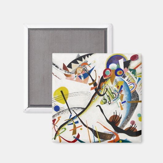 Kandinsky Blauwe Segment Magneet (Voorkant / Achterkant)