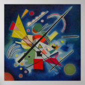 Kandinsky Blue Painting Abstract Artwork Poster (Voorkant)