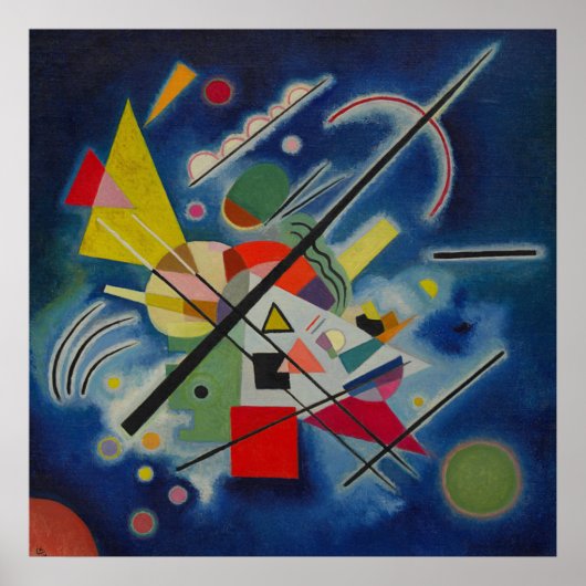 Kandinsky Blue Painting Abstract Artwork Poster (Voorkant)