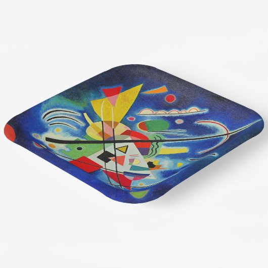 Kandinsky - Blue Painting Papieren Bordje (Gebogen)