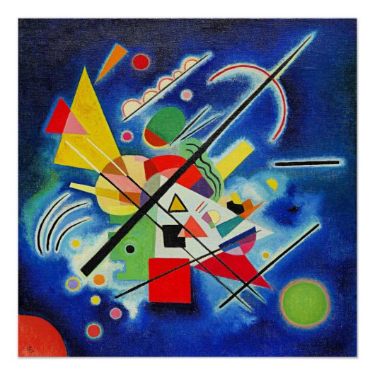 Kandinsky - Blue Painting Perfect Poster (Voorkant)
