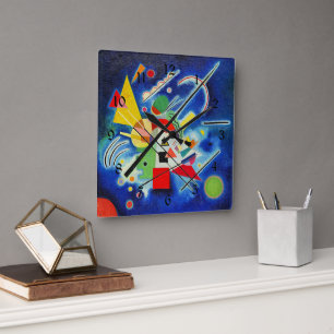 Kandinsky - Blue Painting Vierkante Klok