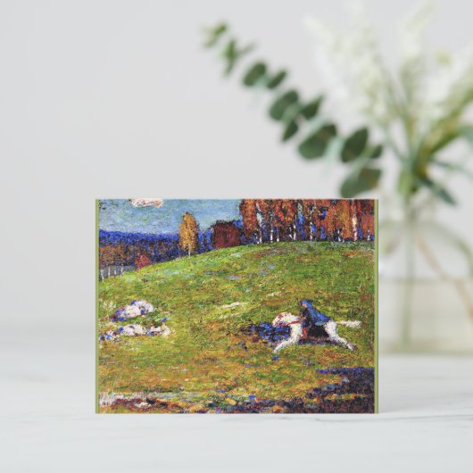 Kandinsky - Blue Rider, landschapsschilderij Briefkaart (Staand voorkant)
