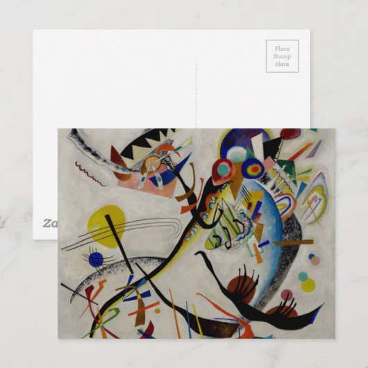 Kandinsky Blue Segment Abstract Art Briefkaart (Voorkant / Achterkant)