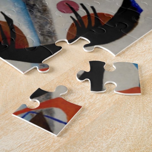 Kandinsky Blue Segment Abstract Painting Legpuzzel (Zijkant)