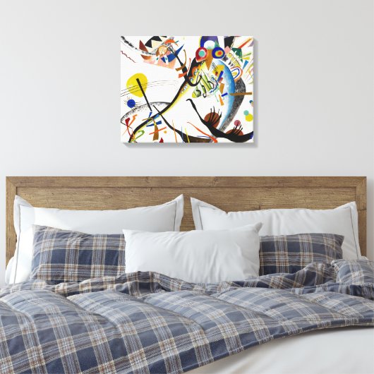 Kandinsky Blue Segment Canvas Afdruk (Insitu (Slaapkamer))