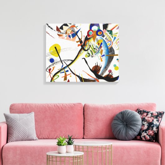 Kandinsky Blue Segment Canvas Afdruk (Insitu (Woonkamer))