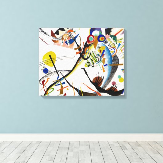 Kandinsky Blue Segment Canvas Afdruk (Insitu (Houten vloer))