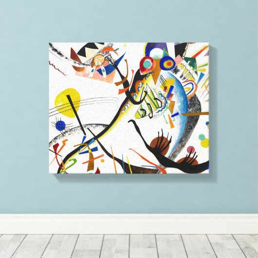 Kandinsky Blue Segment Canvas Afdruk (Insitu (Houten vloer))