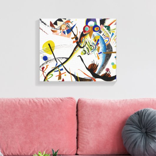 Kandinsky Blue Segment Canvas Afdruk (Insitu (Woonkamer))
