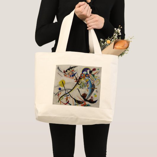 Kandinsky Blue Segment Grote Tote Bag (Voorkant (product))
