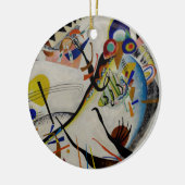 Kandinsky Blue Segment Keramisch Ornament (Links)