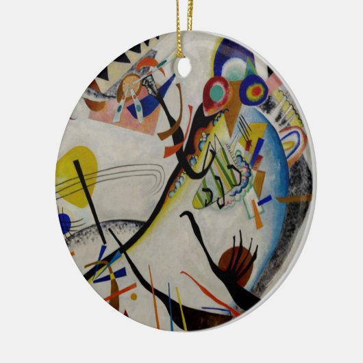 Kandinsky Blue Segment Keramisch Ornament (Links)