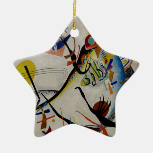 Kandinsky Blue Segment Keramisch Ornament (Voorkant)