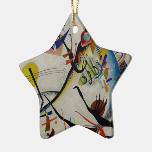 Kandinsky Blue Segment Keramisch Ornament (Links)