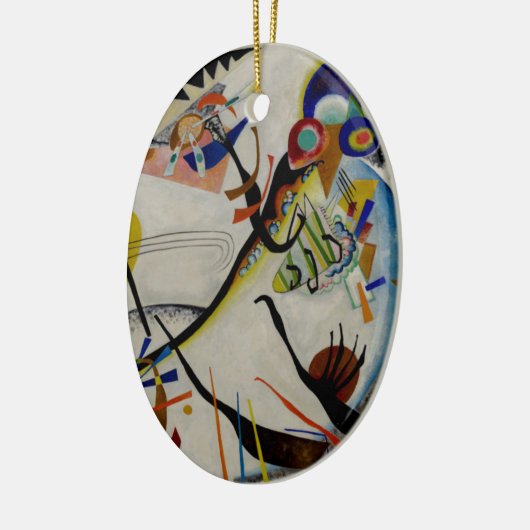 Kandinsky Blue Segment Keramisch Ornament (Links)