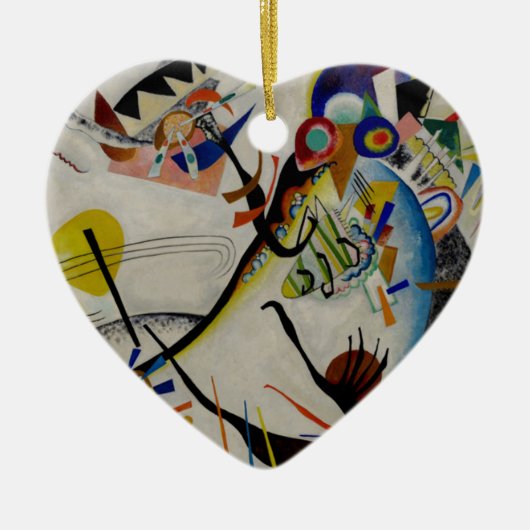 Kandinsky Blue Segment Keramisch Ornament (Voorkant)