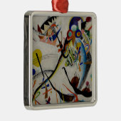 Kandinsky Blue Segment Metalen Ornament (Rechts)