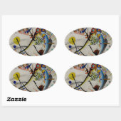 Kandinsky Blue Segment Ovale Sticker (Vel)