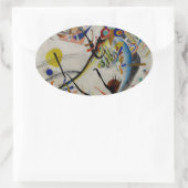Kandinsky Blue Segment Ovale Sticker (Tas)