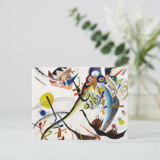 Kandinsky Blue Segment Poscard Briefkaart (Staand voorkant)